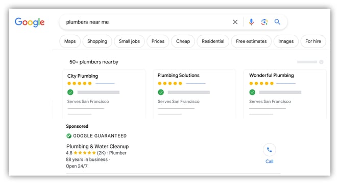 Google Guranteed Ads-Example